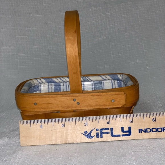 🆕 Longaberger Vintage Parsley Basket COttagecore Cloth Liner Plastic Protector - Picture 10 of 15